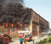 Mill on fire